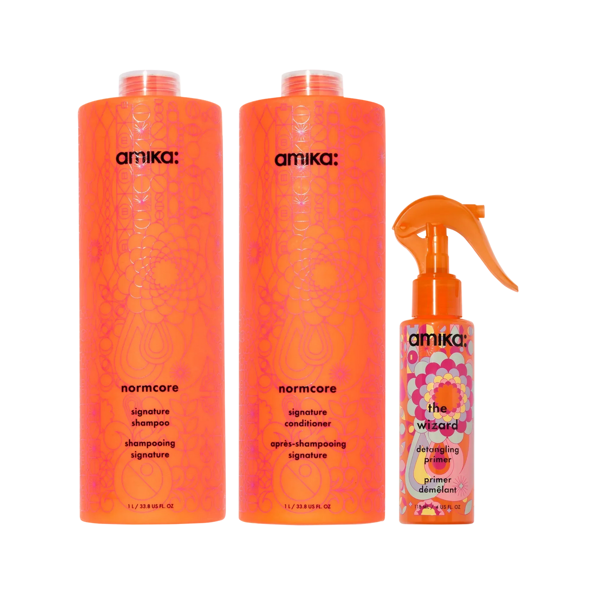 super-sized signature set normcore nourishing shampoo + conditioner + the wizard detangling primer (original wizard) Main image