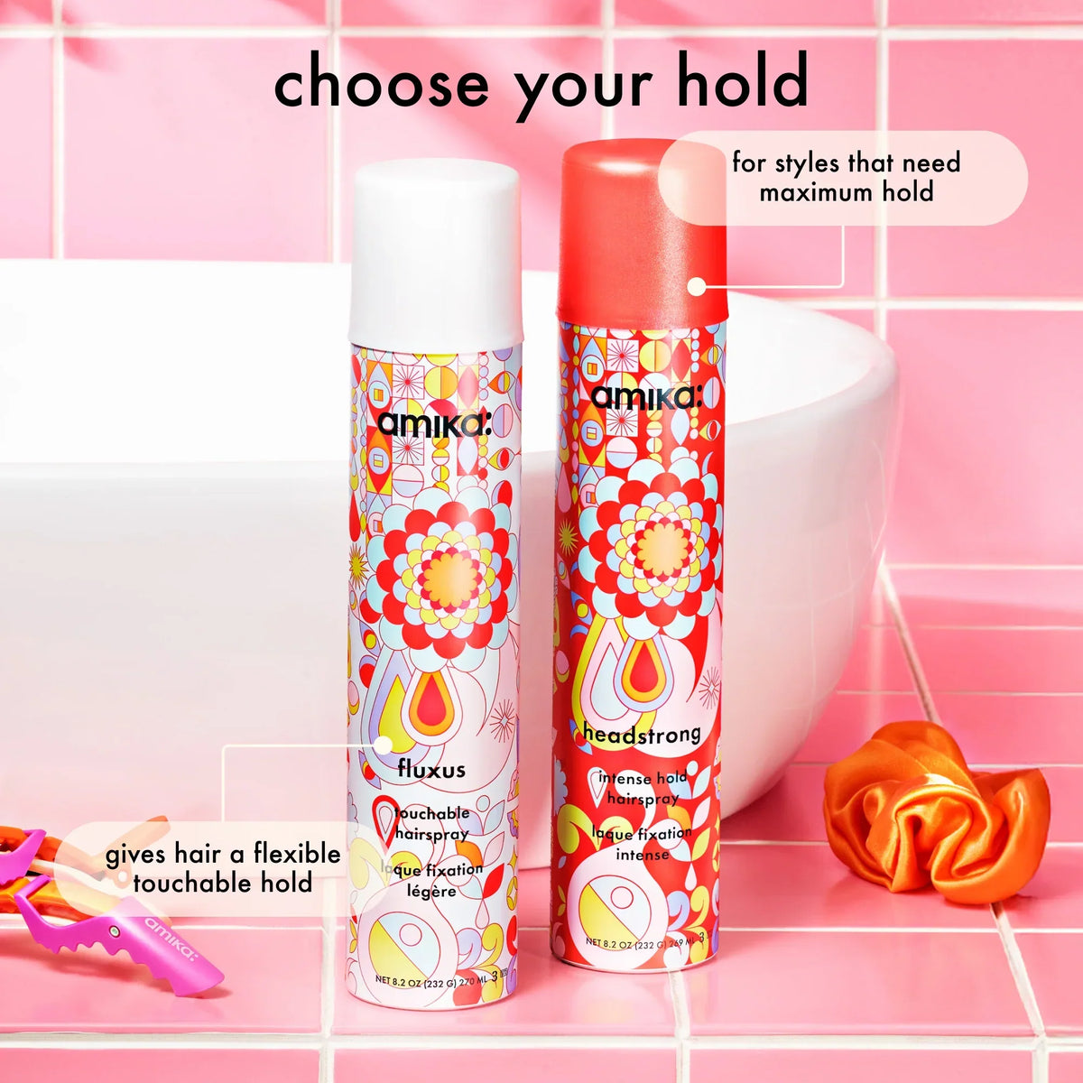 fluxus touchable, flexible hold hairspray - 8.2 oz / 270 ml