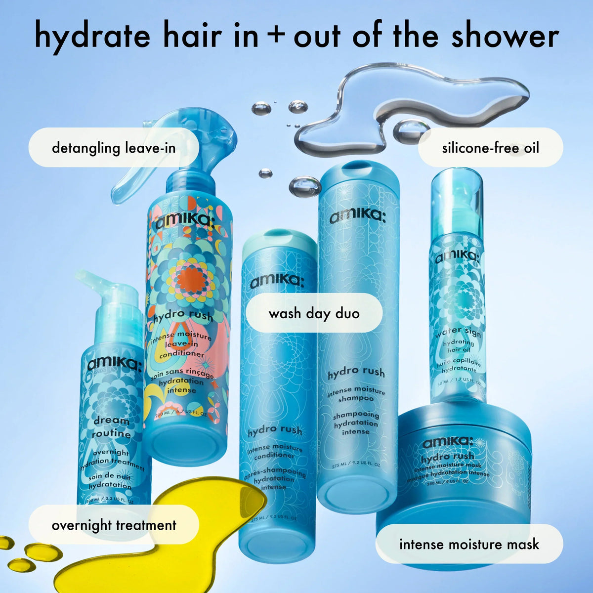hydro rush intense moisture hair mask with hyaluronic acid - 8 oz / 250 ml