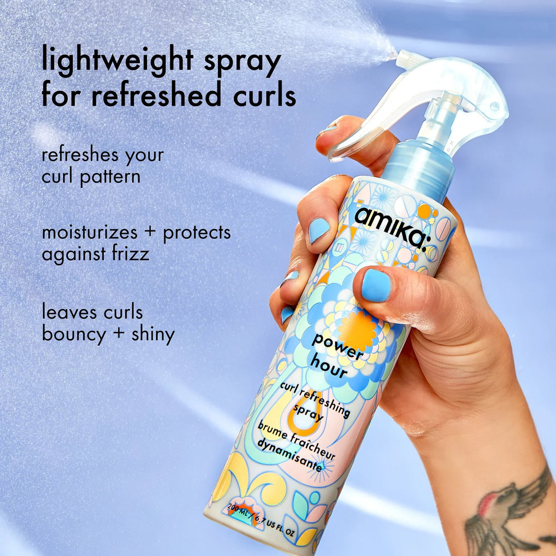 power hour curl hair refreshing spray