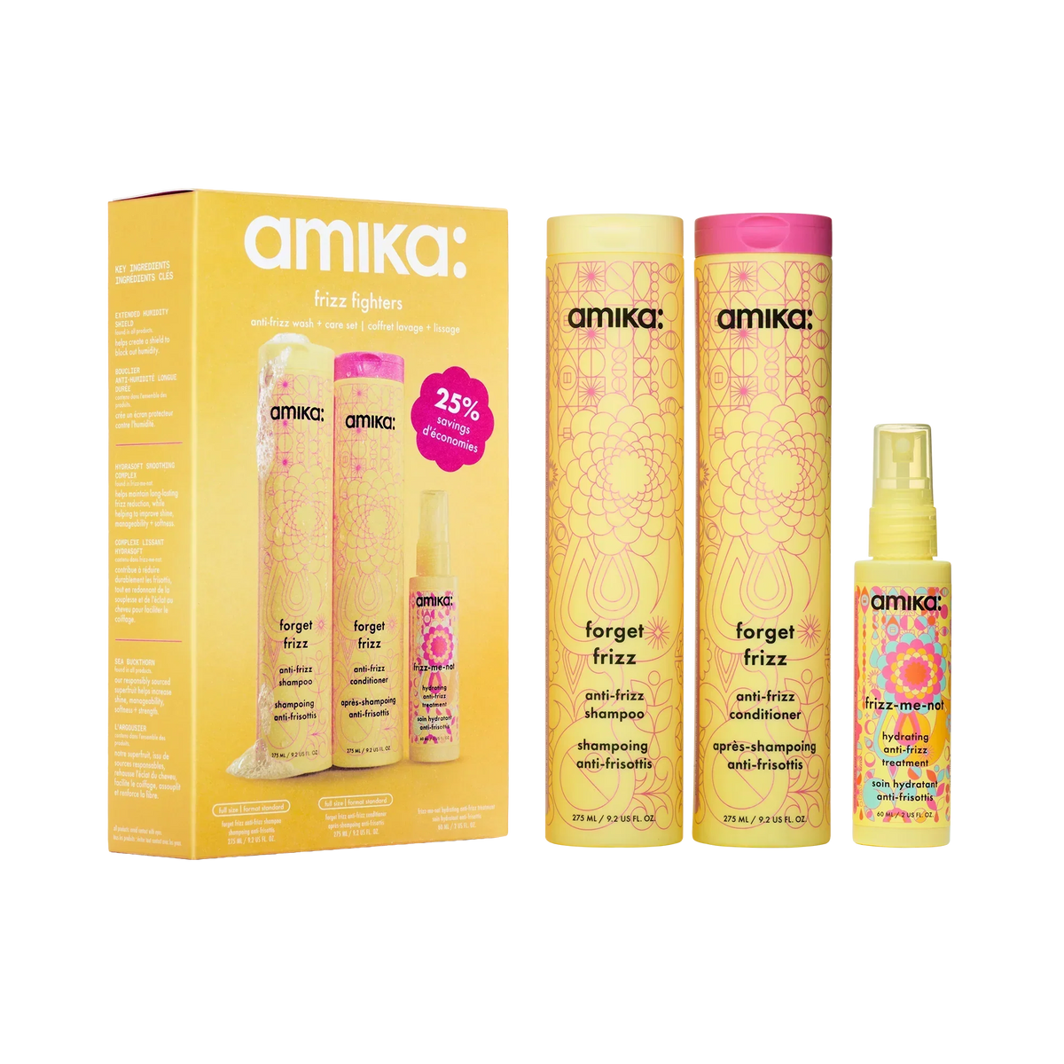 frizz fighters set anti-frizz shampoo, conditioner + treatment Main image
